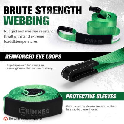 BUNKER INDUST SNATCH8-ORG-FRD RECOVERY STRAP